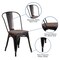 Flash Furniture Black-Antique Gold Metal Stackable Chair with Wood Seat, PK4 4-CH-31230-BQ-WD-GG - alternate 4